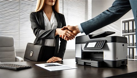 How can I contract my printer leasing?