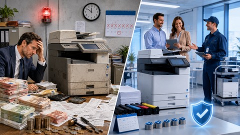💡 What are the benefits of printer leasing compared to buying?